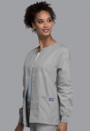 Female Grey Warm Up Jacket with Embroidered Name for Seniors - left chest (no logo)